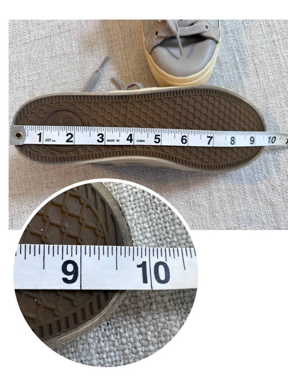 Anthropologie GOLA Orchid II Lizard Sneakers Feather Gray Gold Athleisure Wmn 6 - Picture 16 of 16